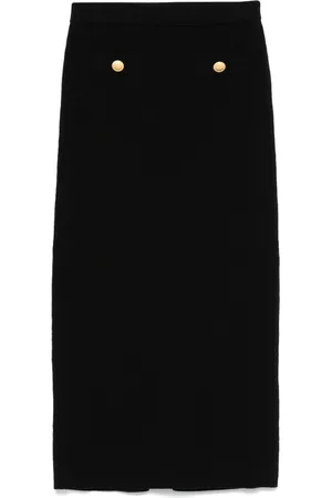 Alessandra Rich Ribbed midi skirt