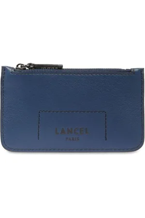 LANCEL Logo-stamp leather card holder