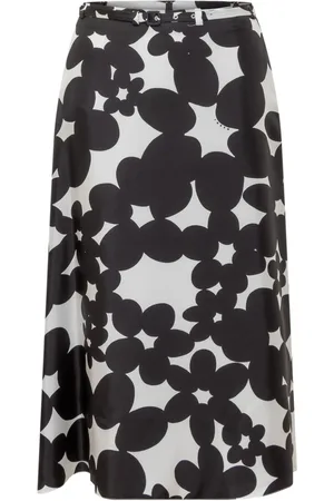 Marni Floral-print silk skirt