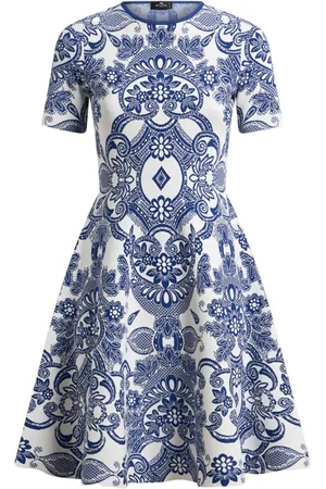 Etro Patterned-jacquard mini dress