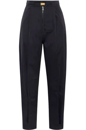 Elisabetta Franchi Belted voile boyfriend trousers