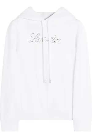 Lanvin Sequinned-logo hoodie
