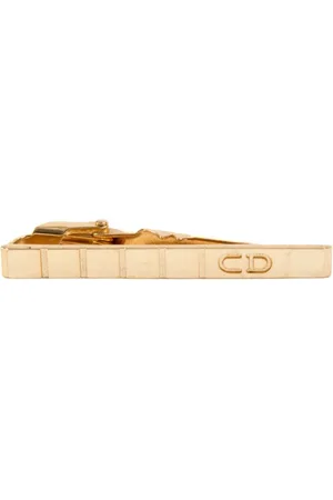 Dior 1990s CD-engraved tie link