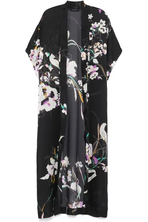 CARINE GILSON Floral-print silk robe
