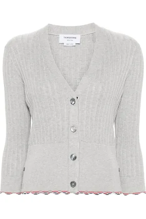 Thom Browne RWB-stripe ribbed cardigan