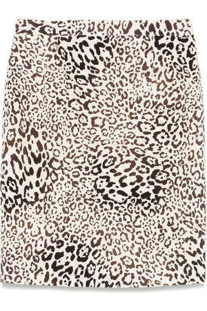 Alessandra Rich Leopard-print silk mini skirt