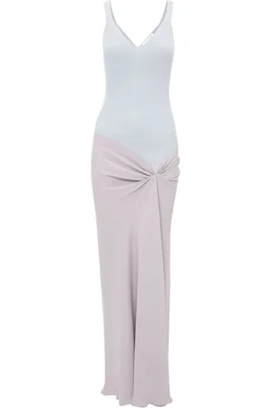 Victoria Beckham Knit-detail maxi dress