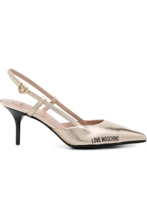 Moschino 65mm logo-print pumps