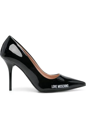 Moschino 95mm logo-print pumps
