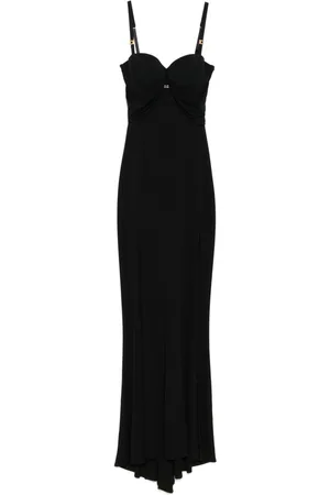 Elisabetta Franchi Corset-style crepe maxi dress