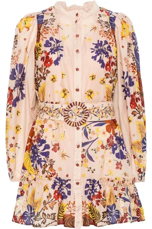 Farm Rio Bouquet puff-sleeve mini dress