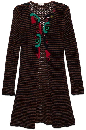 Prada Spring 2005 Crochet Embellished Cardigan Coat