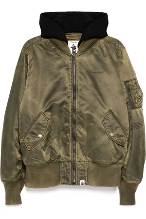A Bathing Ape Logo-printed bomber jacket