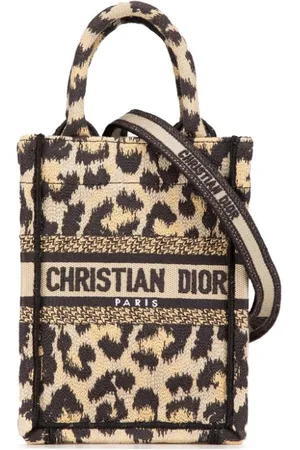 Dior 2022 Mini Canvas Mizza Vertical Book Tote satchel