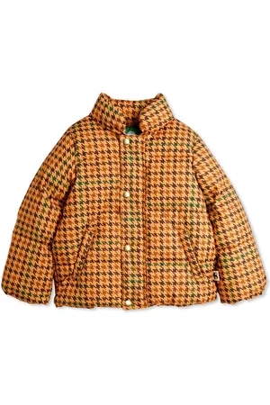 Mini Rodini Houndstooth-print puffer jacket