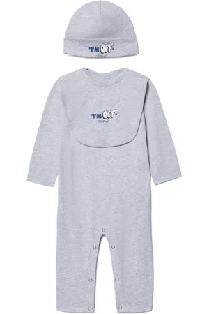 OFF-WHITE Three-piece logo-print babygrow set