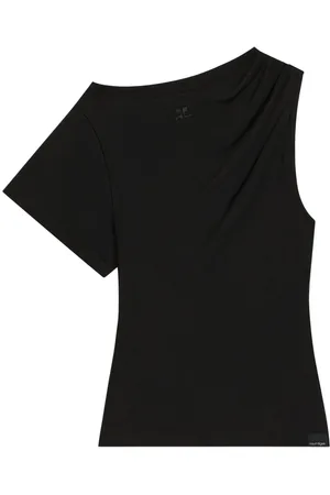 Courrèges Asymmetric draped T-shirt