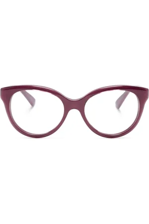 Gucci Logo-engraved round-frame glasses