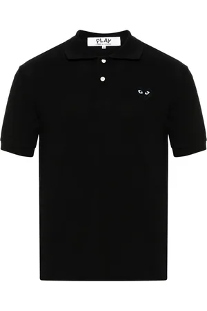 Comme des Garçons Heart-patch cotton polo shirt