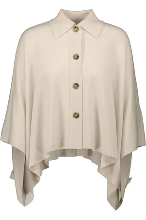 Allude Fine-ribbed cape