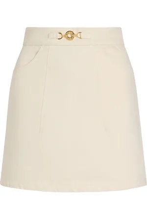 Patou A-line denim mini skirt