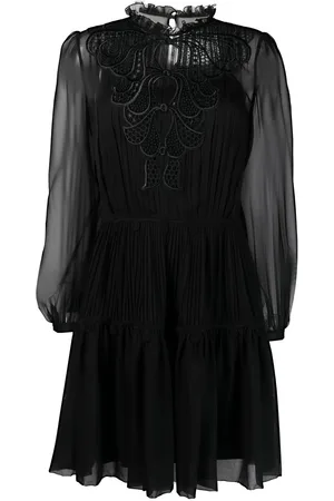 Alberta Ferretti Sheer lace detail dress