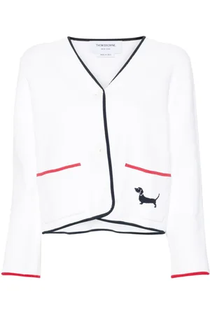 Thom Browne Pointelle-knit cardigan