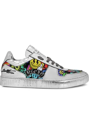 Philipp Plein Mirrored-leather sneakers