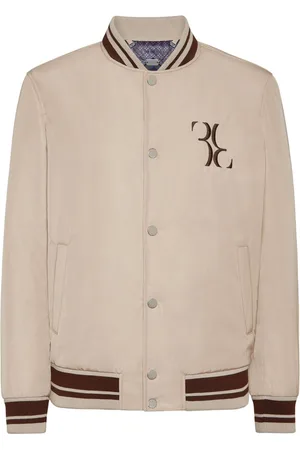 BILLIONAIRE Embroidered stripe-trim bomber jacket