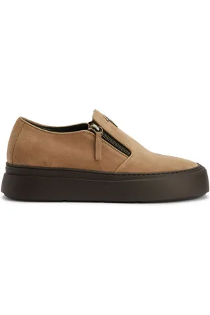 Giuseppe Zanotti Mike Zip round-toe suede loafers