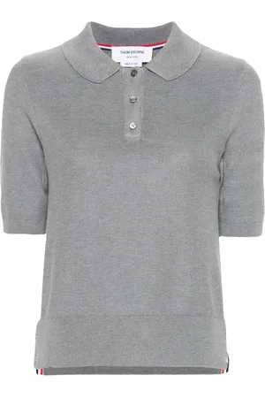 Thom Browne 4-Bar piqué-knit polo shirt