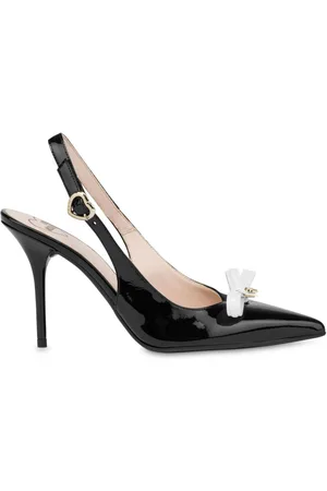Moschino Bow-detailing patent-leather pumps
