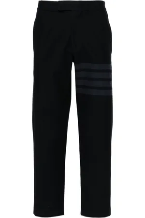 Thom Browne Mid-rise twill tapered trousers