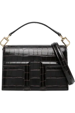 Totême T-Flap crocodile-embossed mini bag