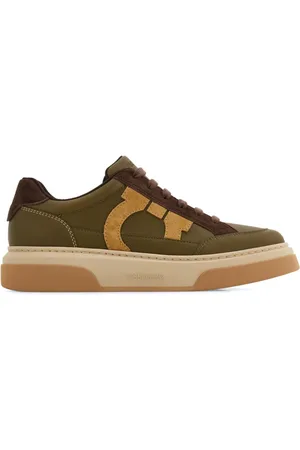 Salvatore Ferragamo Gancini-ornament leather sneakers