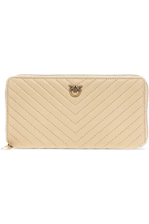 Pinko Chevron-quilted leather wallet