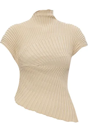 Cult Gaia Ribbed-knit T-shirt