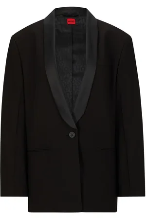 HUGO BOSS Logo-patch shawl-lapels blazer
