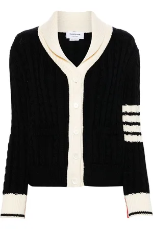 Thom Browne 4-Bar cable-knit cardigan