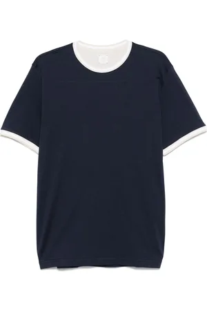 ELEVENTY Striped-detailed T-shirt