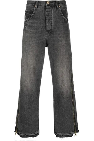 Purple Brand P018 zip-embellished wide-leg jeans