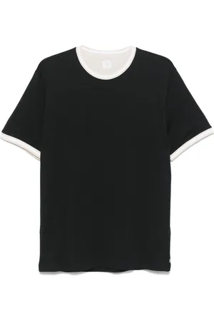 ELEVENTY Striped-border T-shirt