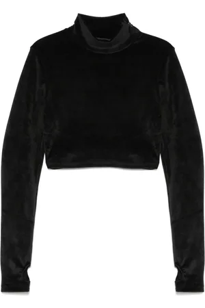 GCDS Chocker-detailed velvet T-shirt
