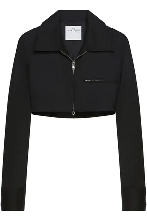 Courrèges Logo-embellished cropped jacket