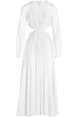 Giambattista Valli Cut-out poplin dress