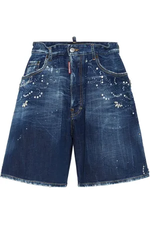 Dsquared2 Rhinestone-embellished denim shorts