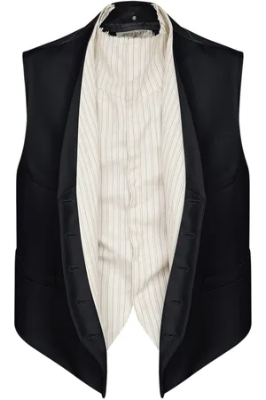 Maison Margiela Striped-panel waistcoat