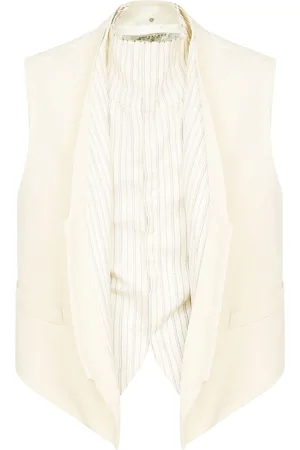 Maison Margiela Striped-panel waistcoat