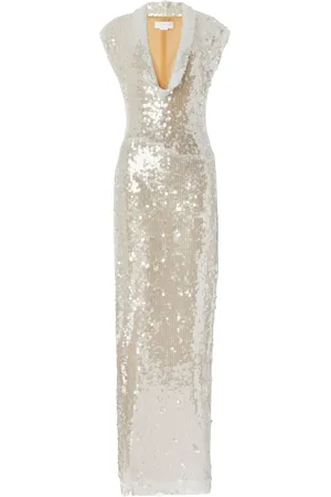 GENNY Sleeveless sequin maxi dress