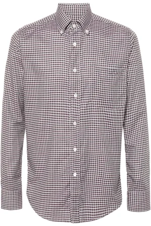 CANALI Gingham-check shirt